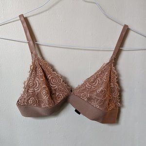 PEPPER | Tan Lace Everyday Bralette Sz S Small